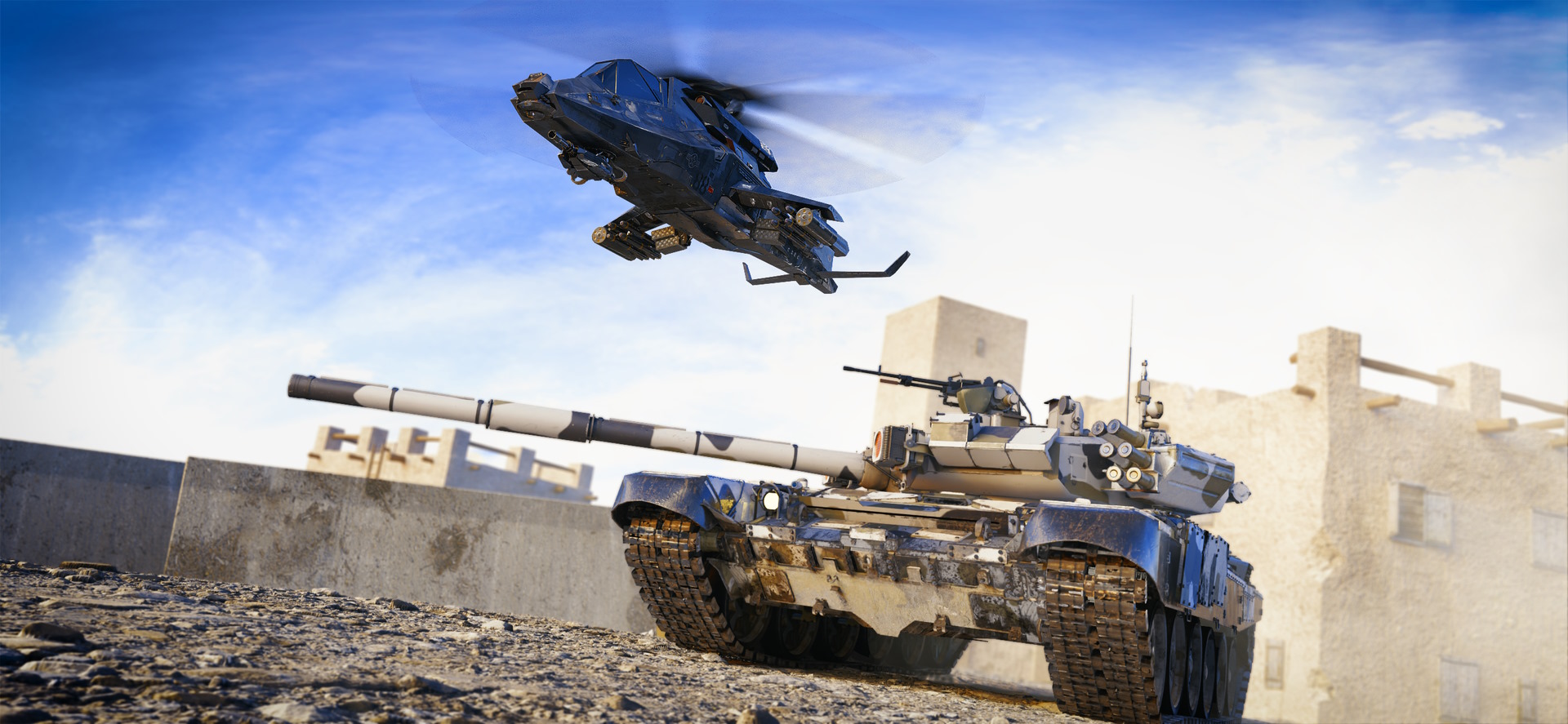 massive warfare aftermath tank helicopter mobile game